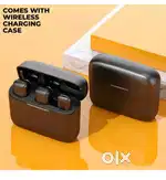 Mak, wirless coller mic(dual mic+type-c Receiver with charging box