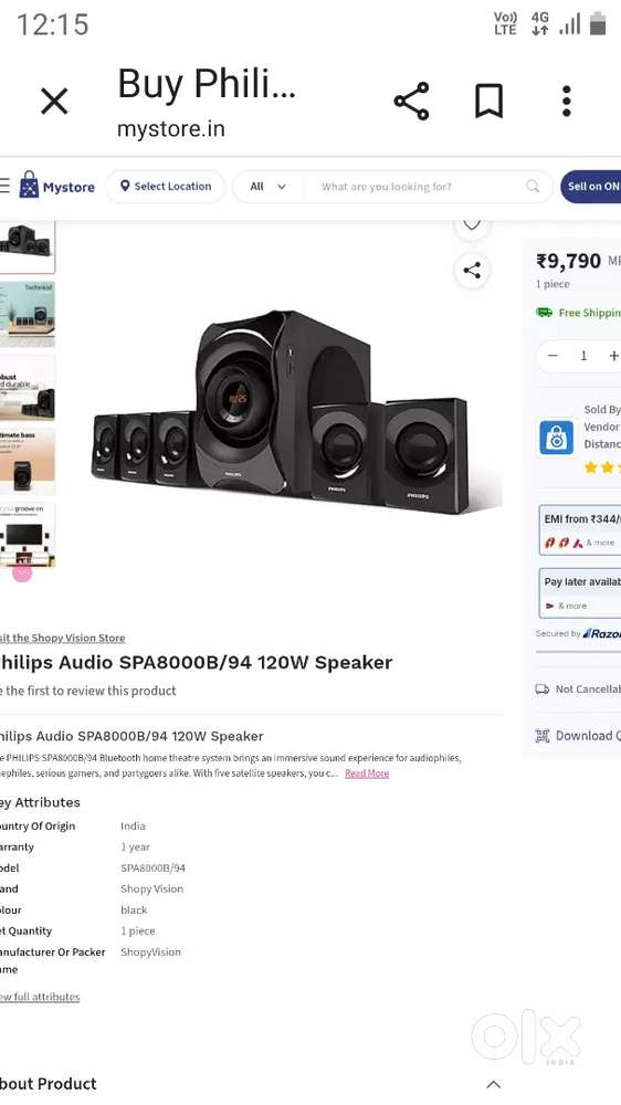 Phillips spa8000b home theater