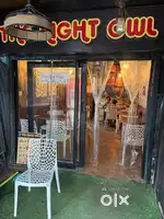 This cafe include ac facility all kitchen equipments and furniture etc