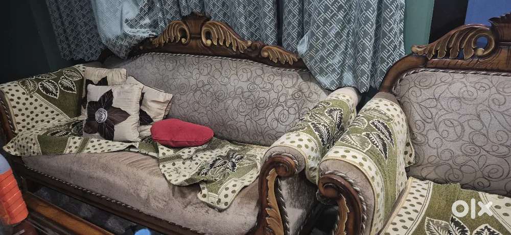 Heavily carved pure Teakwood sofa