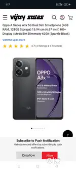 Oppo a3x 5g mobile. 4/64 with box light use only.