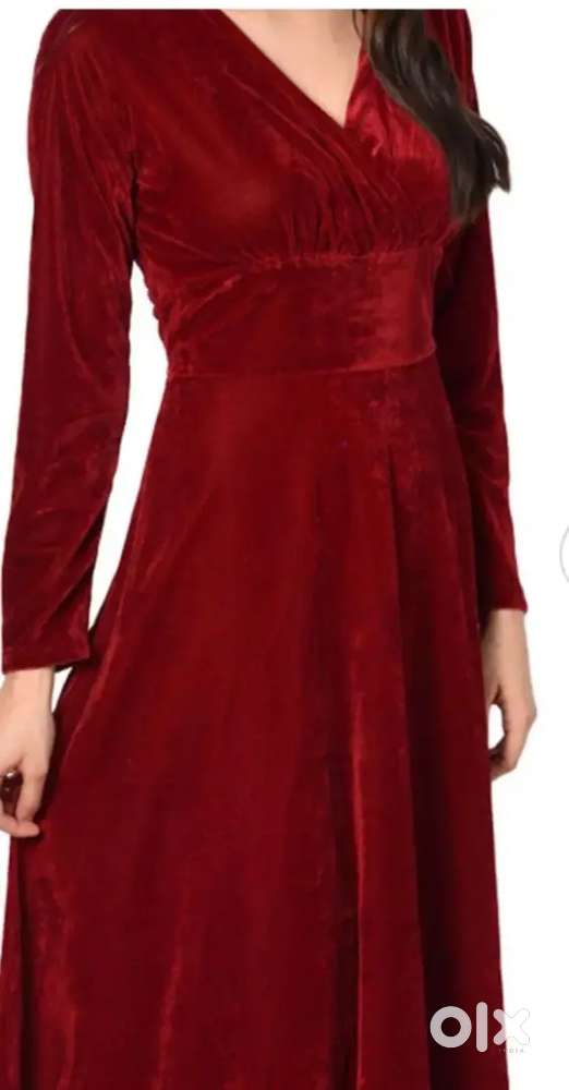 Velvet one piece frock style M size
