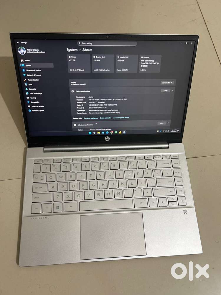 HP Pavilion Intel Core i5 11th Gen 8gb RAM