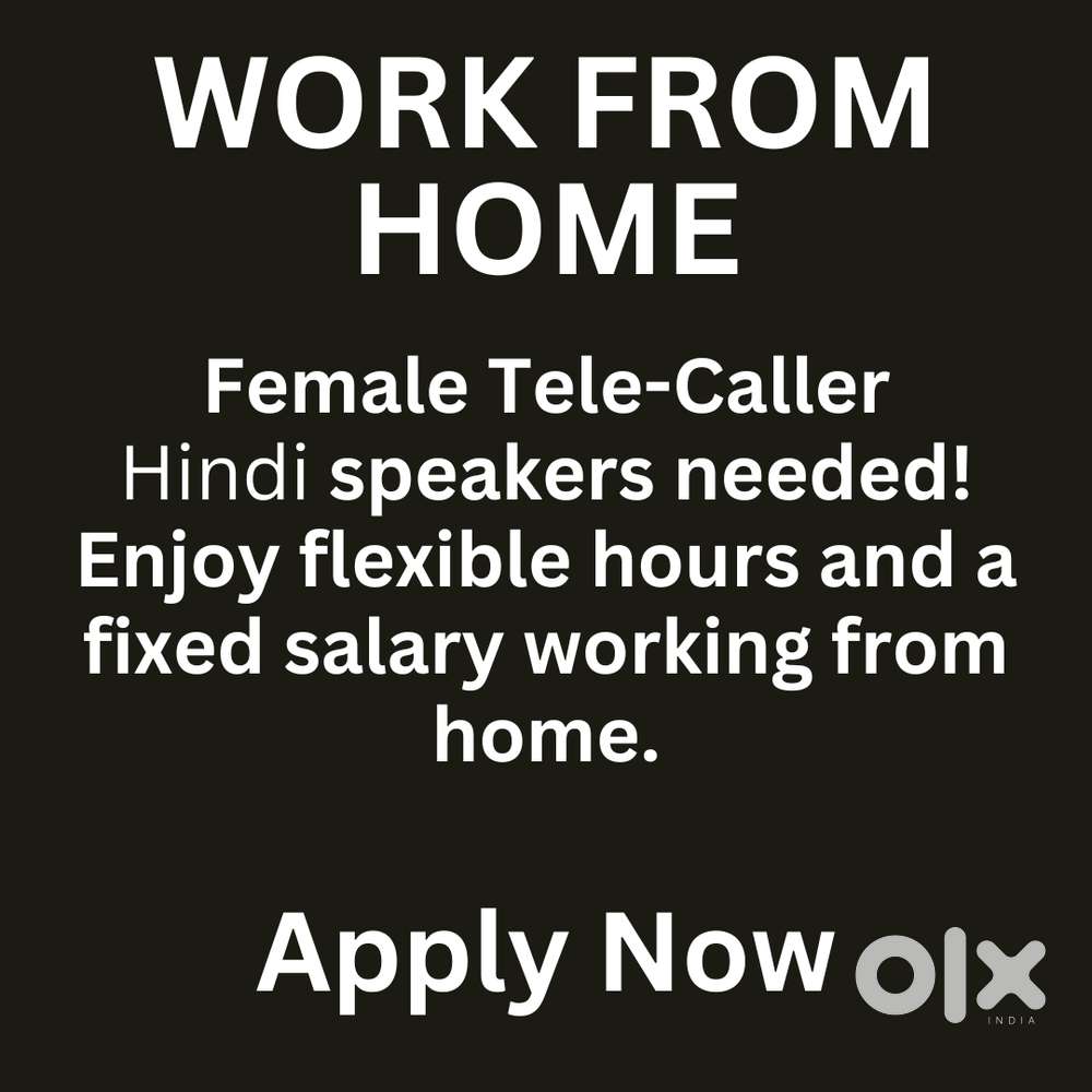 Hiring Hindi Female Telecaller (WFH)