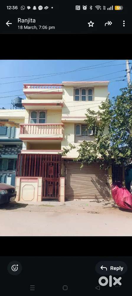 Ground floor 2BHK and one commercial rented room and first floor 2BH