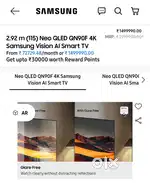1.38m(55) Neo QLED QN90F Samsung smart TV for sale
