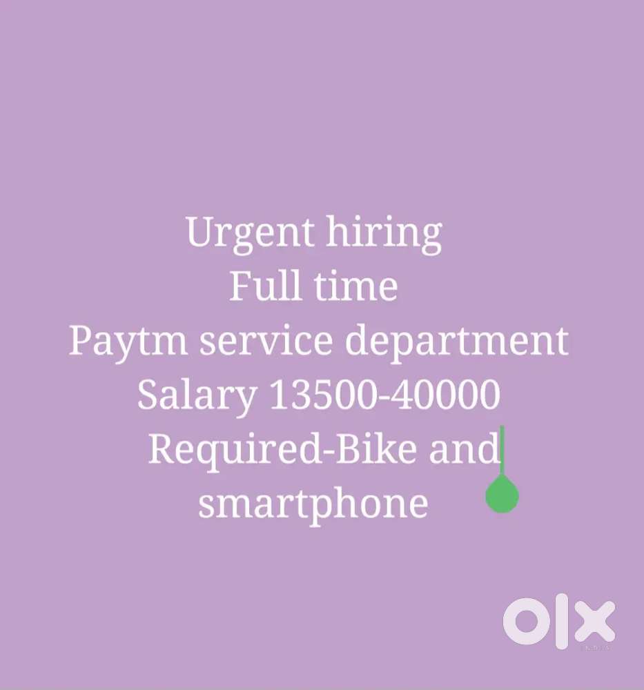 Paytm sarvice  only  mail candidates  required