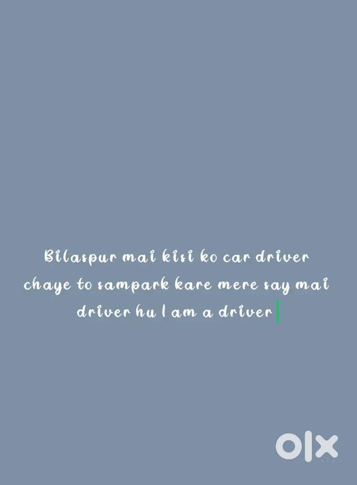 Bilaspur mai Kisi Ko parmanent driver chaye to sampark kare mai driver