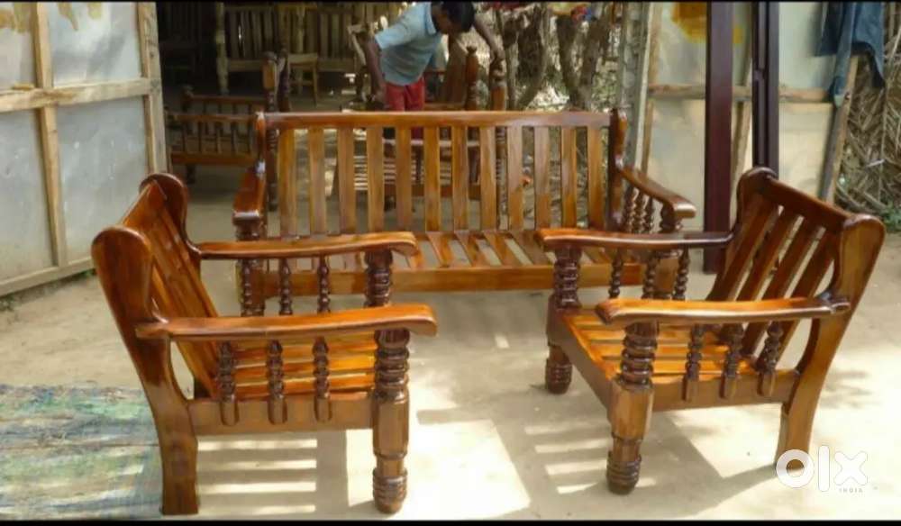 Wooden Sofa set Starting model price 13499 EMI option available