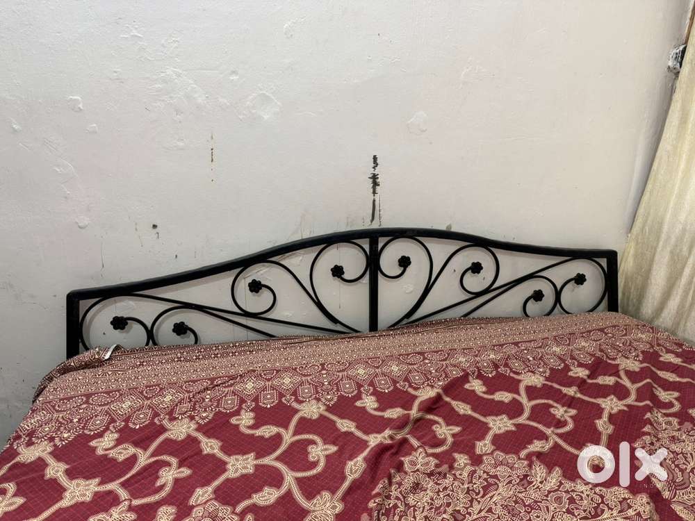 6x6 feet Bed with mattresses and water proof mattress cover