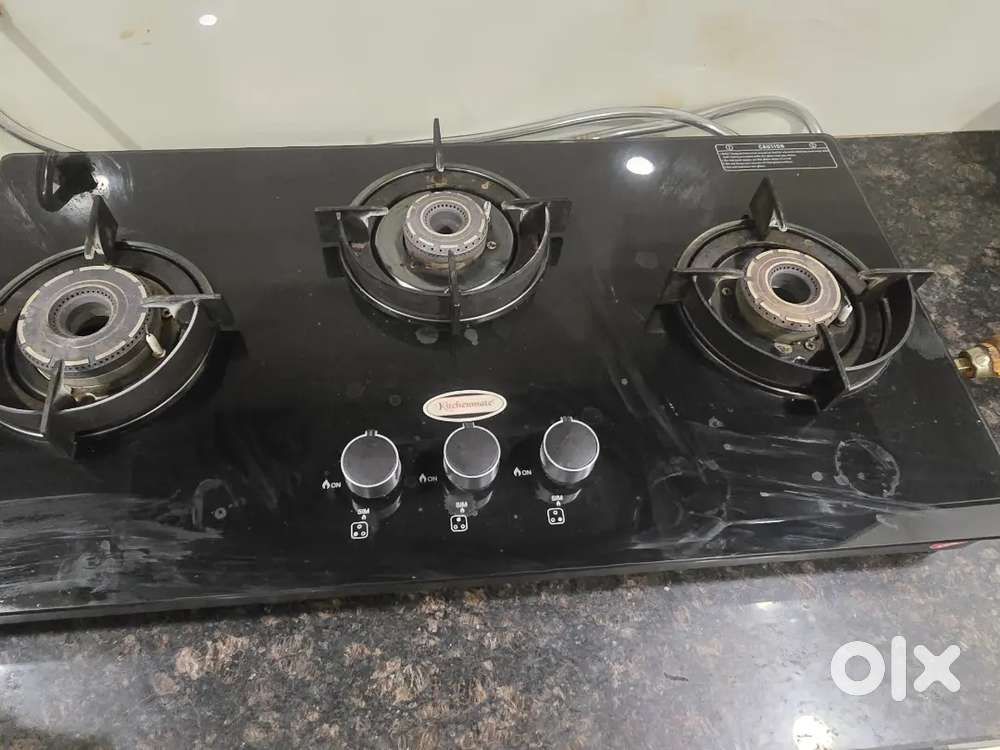 Gas stove 3 burner electric 2 month