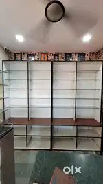 Retail Counter for grocery, cafe, garments shop with glasses