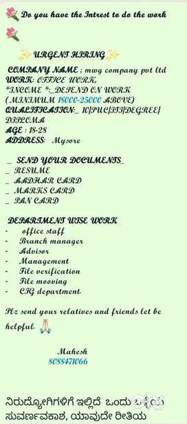 Business Related Office Work