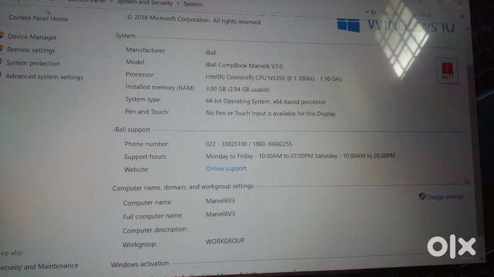 I ball laptop compbook marvel6 v3.0 ( battery issue)