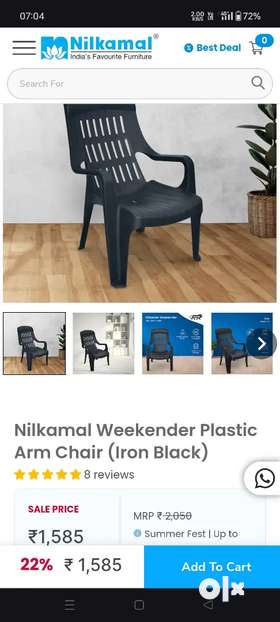 Nilkamal chairs 3 1 four