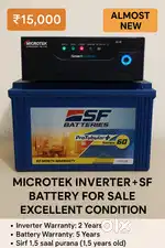 Microtek Inverter with SF Battery