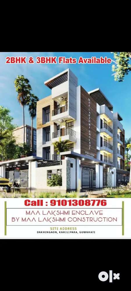 3 BHK residential area with two balconys front facing