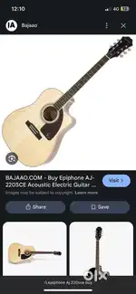 Case + guitar Epiphone AJ 220SCE