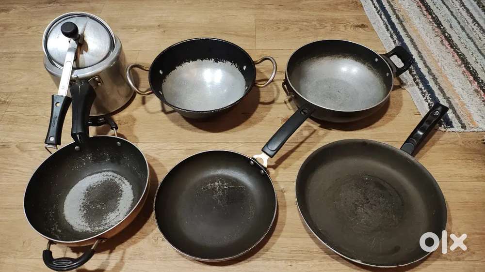 Pressure cooker and non stick pan