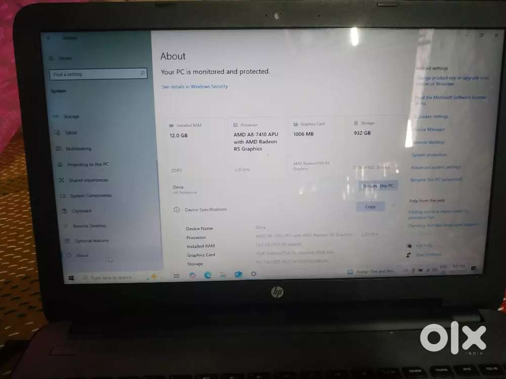Hp laptop notebook series 12 GB RAM 1TB Storage