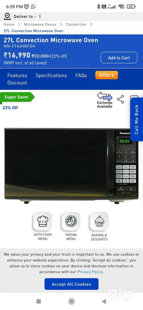 Panasonic oven