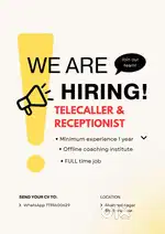 TELECALLER office assistant telecalling