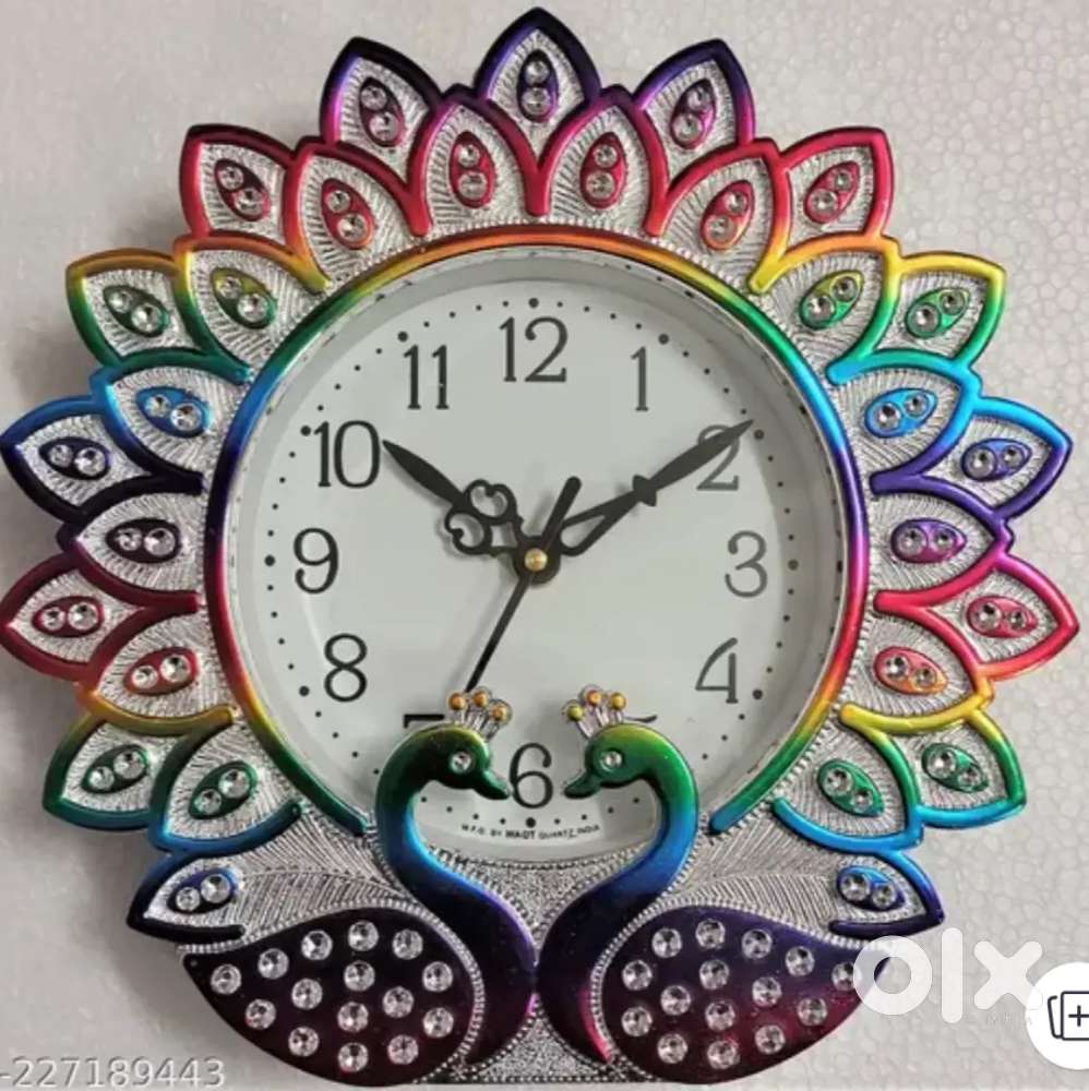 Ghoniya peacock wall clock