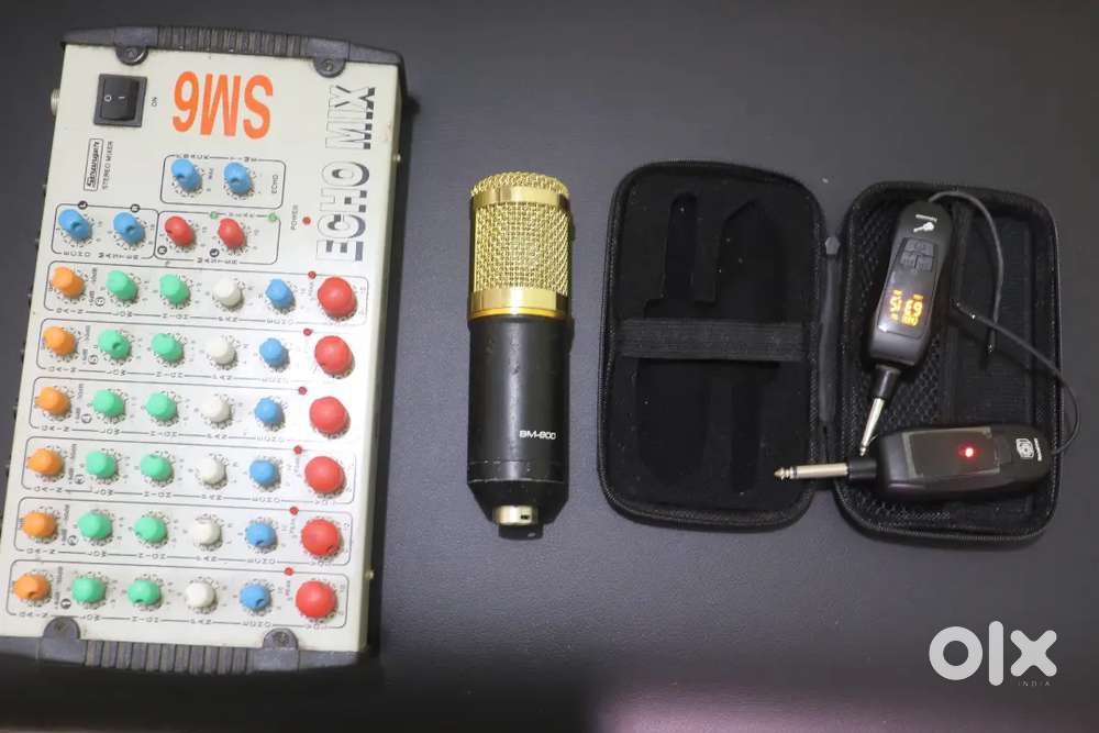 Mixer, Guitar wireless system, Condenser mic, Guitar interface