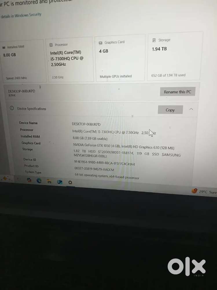 Gaming laptop