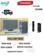 Ram - 8GB DDR3  Hard disk 500GB  SSD -128GB  Windows OS  MS Office