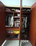 3 Door Wardrobe Walnut Brown
