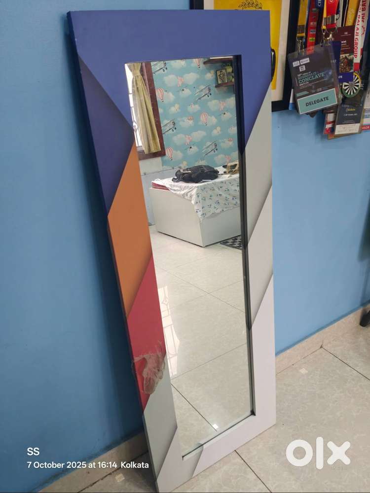 Wall-mounted/standing mirror with decorative frame-BRAND NEW