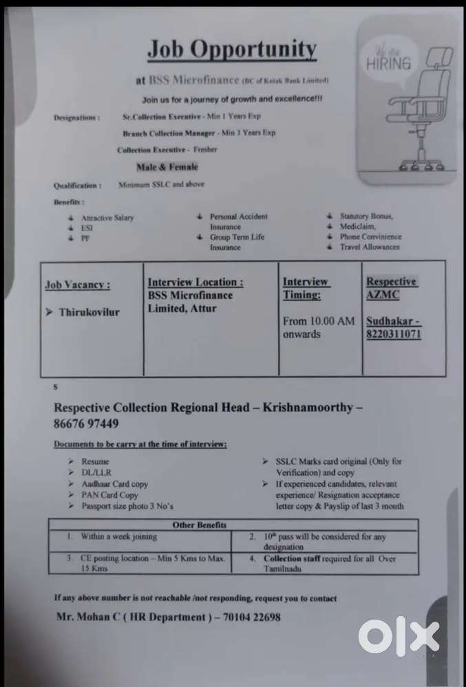 Collection executive & ABCM