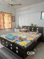 One king size bed (6 by 6.5)with storage and mattress - nilkamal