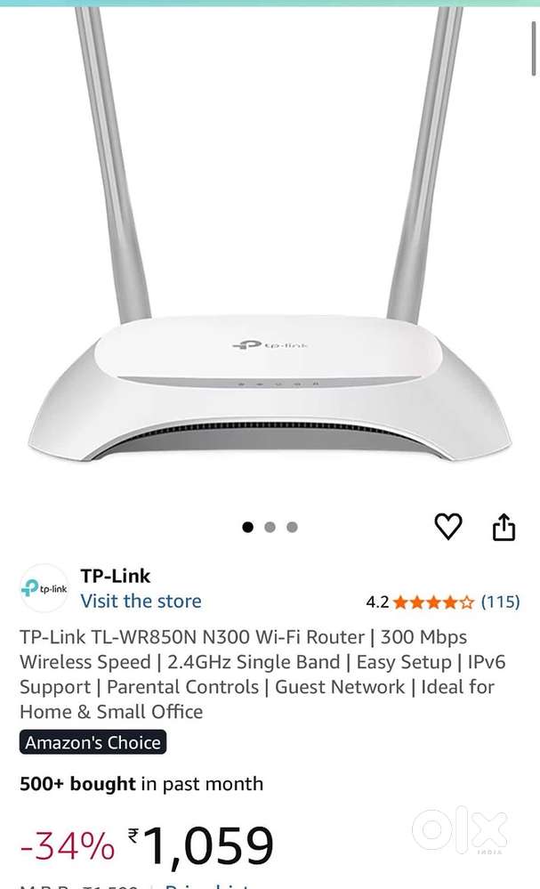 (Seal Pack)TP- Link 300mbps TL- WR850N
