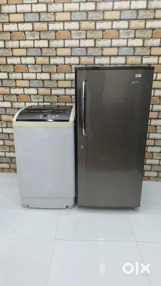 Combo Onida washing machine 5.8kg automatic top load & lg single door