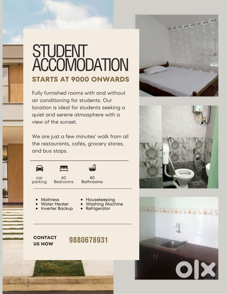 Rent from Rs.9000 onwards for non ac rooms