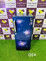 1Digital inverter Bule coloured new Desgined flower single door fridge