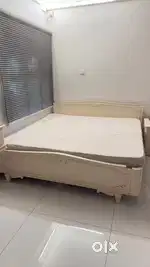 Rosewood king size bed with mattresses