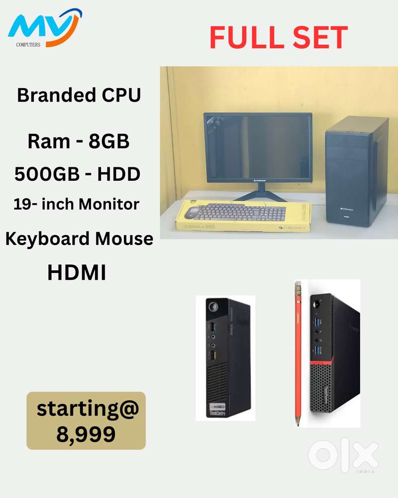 Hard Disk - 500GB  All Basic Software  Starting @ 8,999  Cash on hom