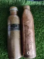 Banded Copper water bottles 2 nos