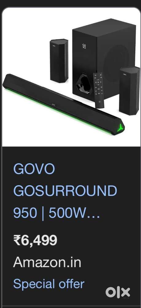 GOVO 5.1 HOME THEATRE SOUNDBAR WITH SUB WOOFER 500 WATTS