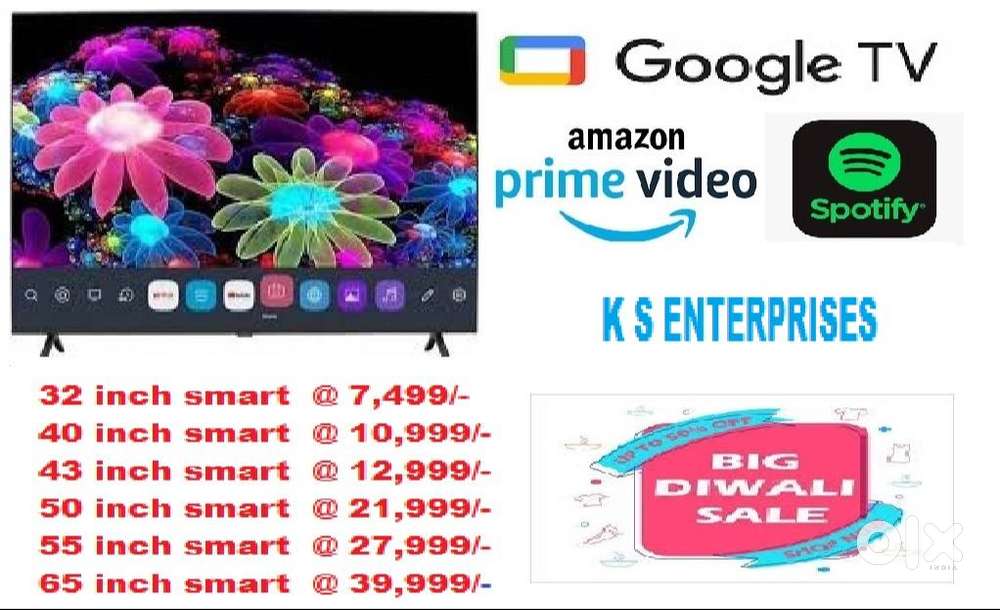 50 INCH FULL SMART HD 4K LED TV @21,999/-