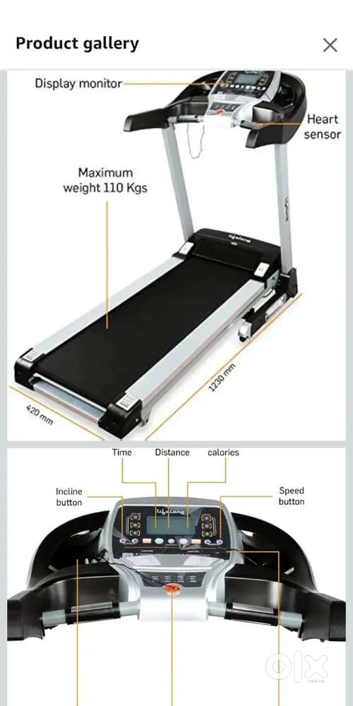 Treadmill Lifelong FitPro Motorised