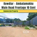 Main Road Ambalamukku Kowdiar Road Side 10 Cent Commercial Plot