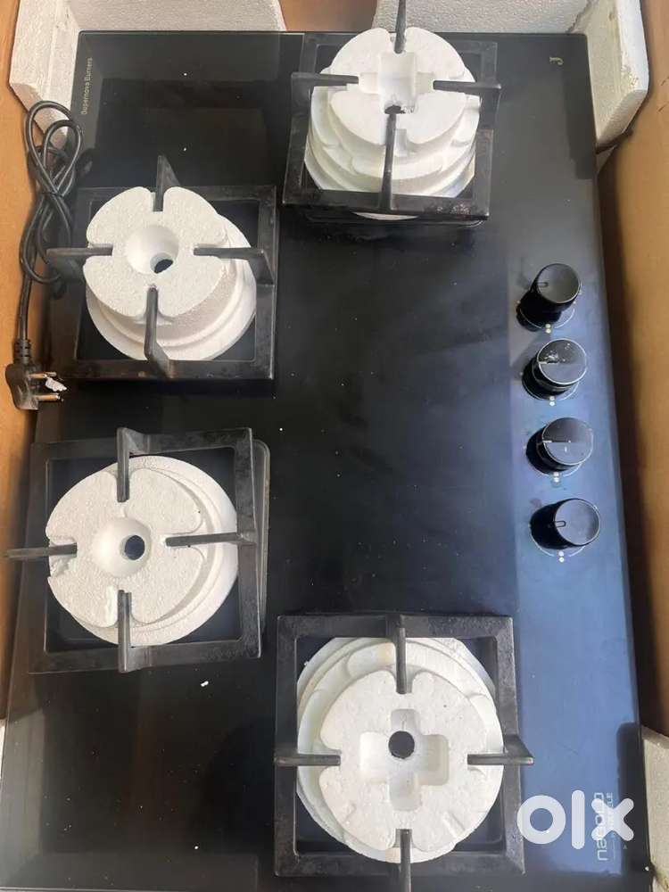 Four burner electric gas cooktop