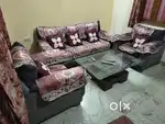 3+1+1 (5 Seater) sofa set with centre glass table