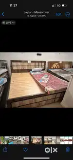 Sunday super sale new double bed with box starting 6490 EMI Available