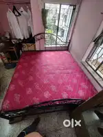 Sturdy Wrought Iron Bed with Comfortable Kurl-on Mattress
