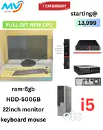Branded FULL SET  CPU - i 7Process  Graphics  Keyboard Mouse  Ram - 8